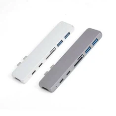 7-í-1 USB-C tengikví Dual USB C til USB3.1 * 2, HDMI ™, SD, MicroSD, USB-C PD