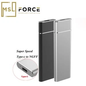 MSLFORCE verslun á netinu | USB 3.1 Type C til M.2 Hard State Disk Drive girðing