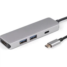 USB C HUB, til HDMI millistykki 2Ports USB3.0 HUB með gerð C PD3.0