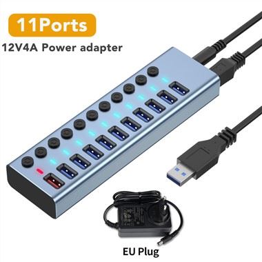 MSLFORCE knúið USB3.0 eftirnafn 3.0 HUB