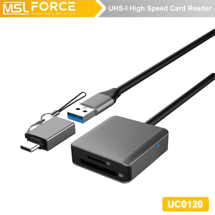 Alhliða háhraða SD/Micro SD kortalesari