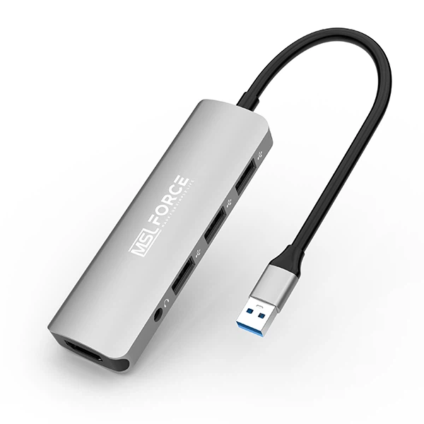 USB3.0 To HDMI With 2Port USB HUB Card Reader