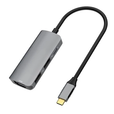 4 In1 USB C HUB með HDMI 4K , 100W PD USB A 3 2.0